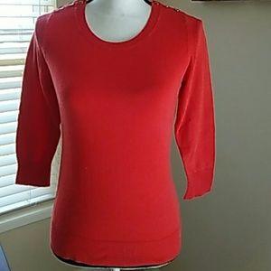 Banana Republic salmon 3/4 long sleeve shirt